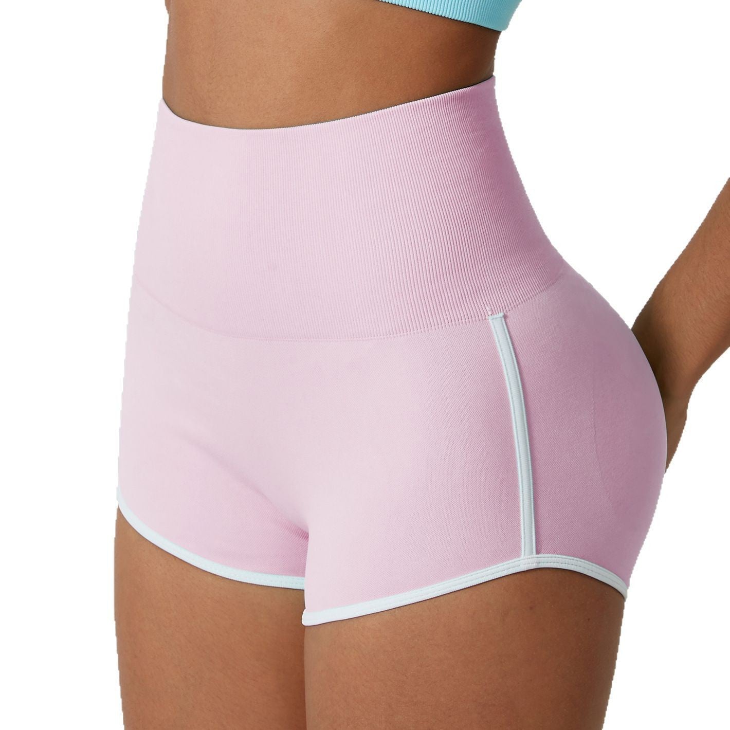 Women’s Contrast Color Peach Hip Hot Pants – Stylish & Comfortable