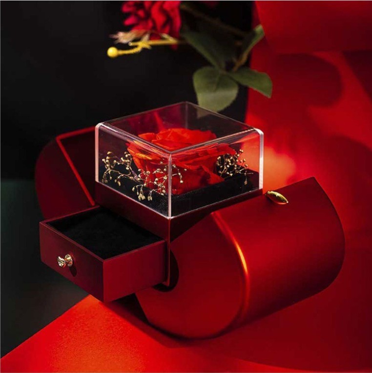 Eternal Rose Apple Jewelry Box – A Gift of Love, Beauty & Surprise
