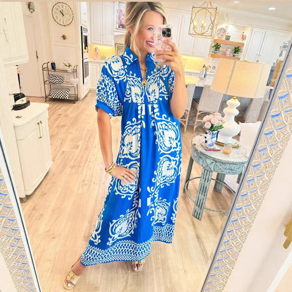 Pullover Print Dress For Women