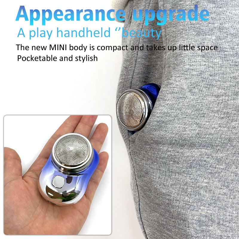 Portable Mini Electric Face Shaver – Cordless USB Rechargeable Razor for Men, Wet & Dry Use