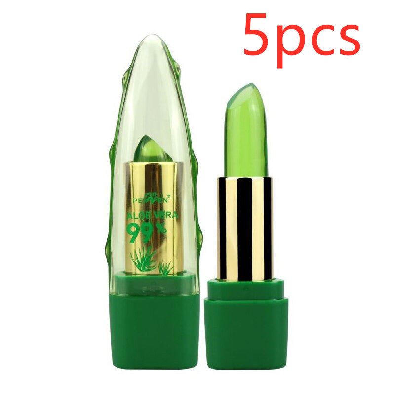 Aloe Vera Color Changing Lipstick โ Moisturizing Gloss & Lip Balm for Dry, Chapped Lips