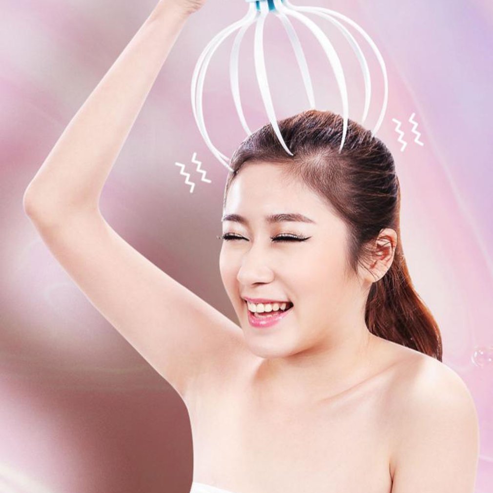 Electric Head Massager โ 8-Claw Scalp Vibration Massage Tool for Relaxation & Body Care
