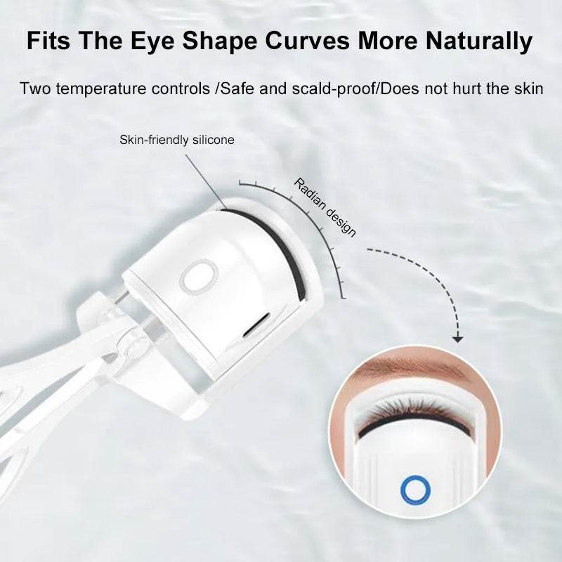 Portable Rechargeable Electric Heated Eyelash Curler – Long-Lasting Thermal Lash Curling Tool