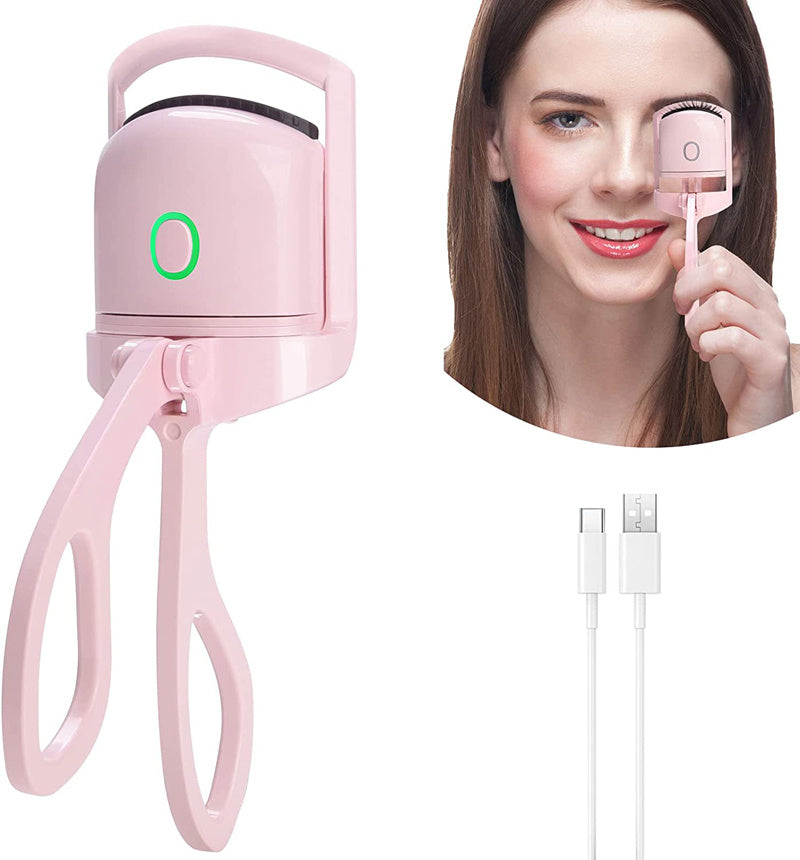 Portable Rechargeable Electric Heated Eyelash Curler – Long-Lasting Thermal Lash Curling Tool