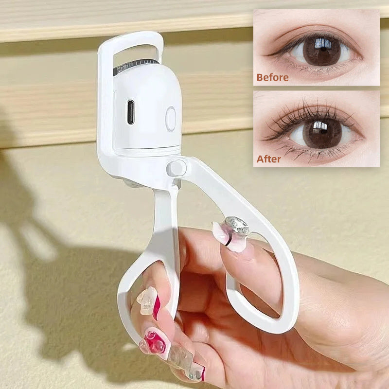 Portable Rechargeable Electric Heated Eyelash Curler – Long-Lasting Thermal Lash Curling Tool