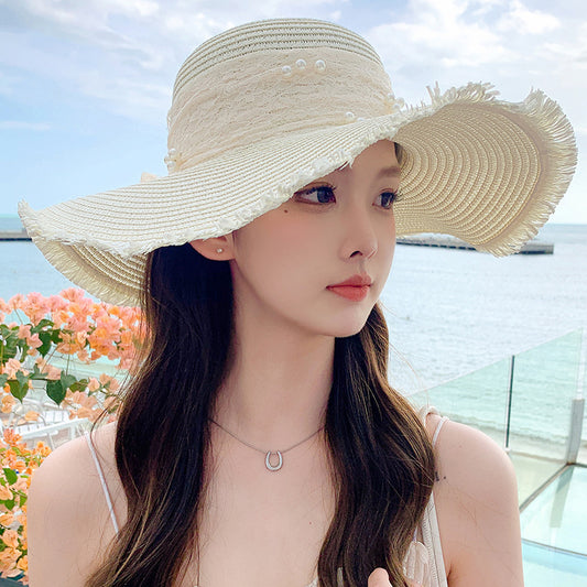 Kids' Sun Protection Hat with Big Bow – Summer UV Shield Cap for Girls