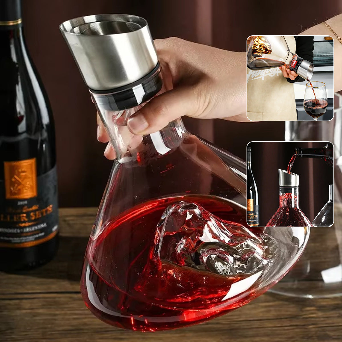 Transparent Iceberg Wine Dispenser – Quick Decanter with Waterfall Pouring Effect