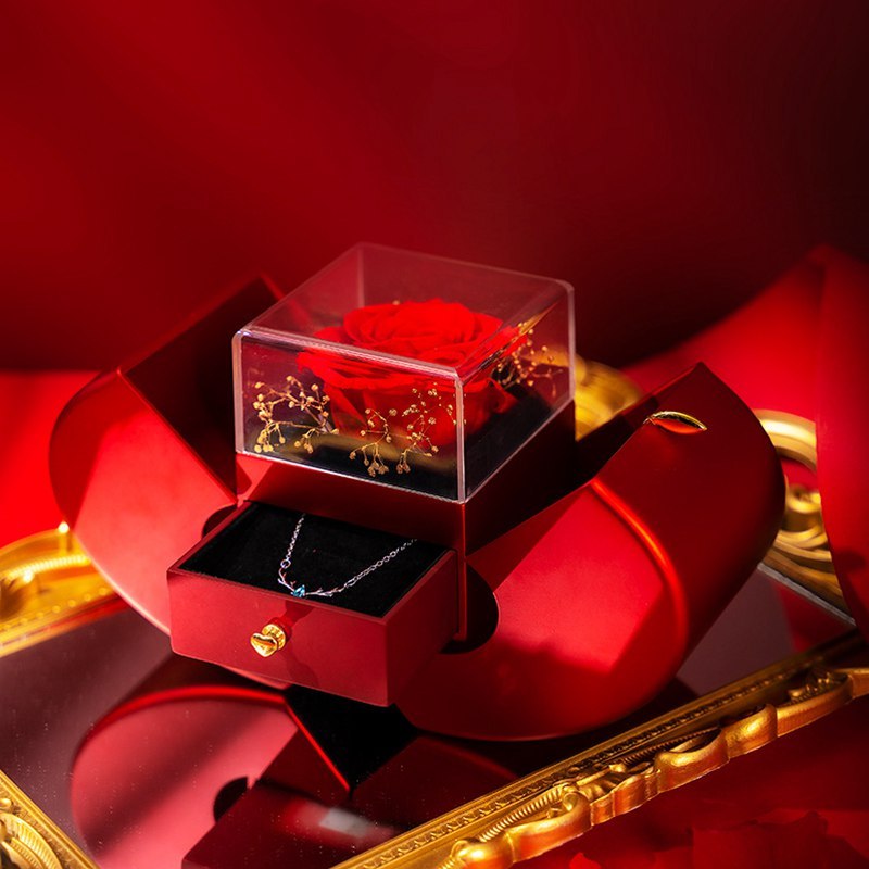 Eternal Rose Apple Jewelry Box โ A Gift of Love, Beauty & Surprise
