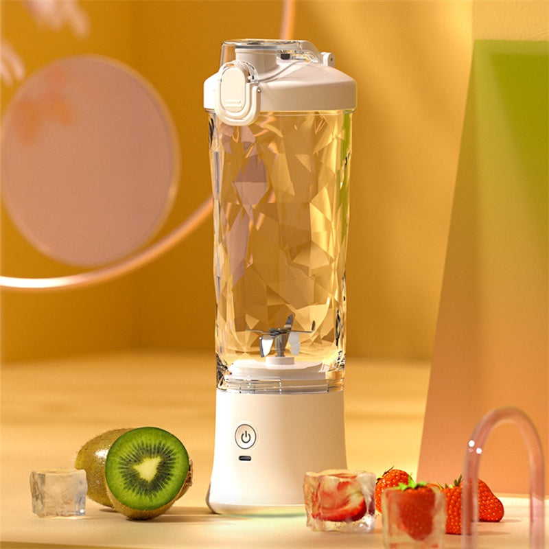 Portable Blender Juicer – Personal 600ml Mini Blender for Shakes & Smoothies with 6-Blade Stainless Steel, USB Type-C Rechargeable