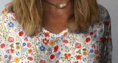 European And American Printed Shirt Casual Round Neck Fashion