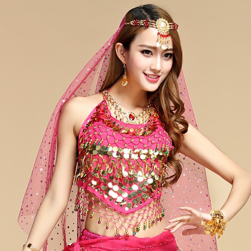 Dance Costume Sequined Chili Bra Top