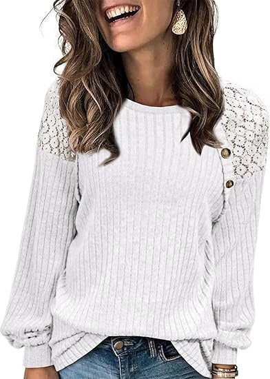 Women's Lace Patchwork Raglan Sleeve Top – European & American Style Blouse