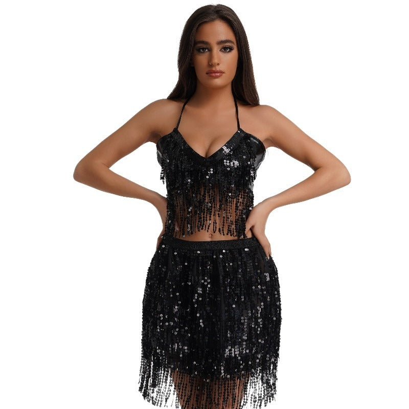 Belly Dance Costume Sexy Tassel Dance Dress