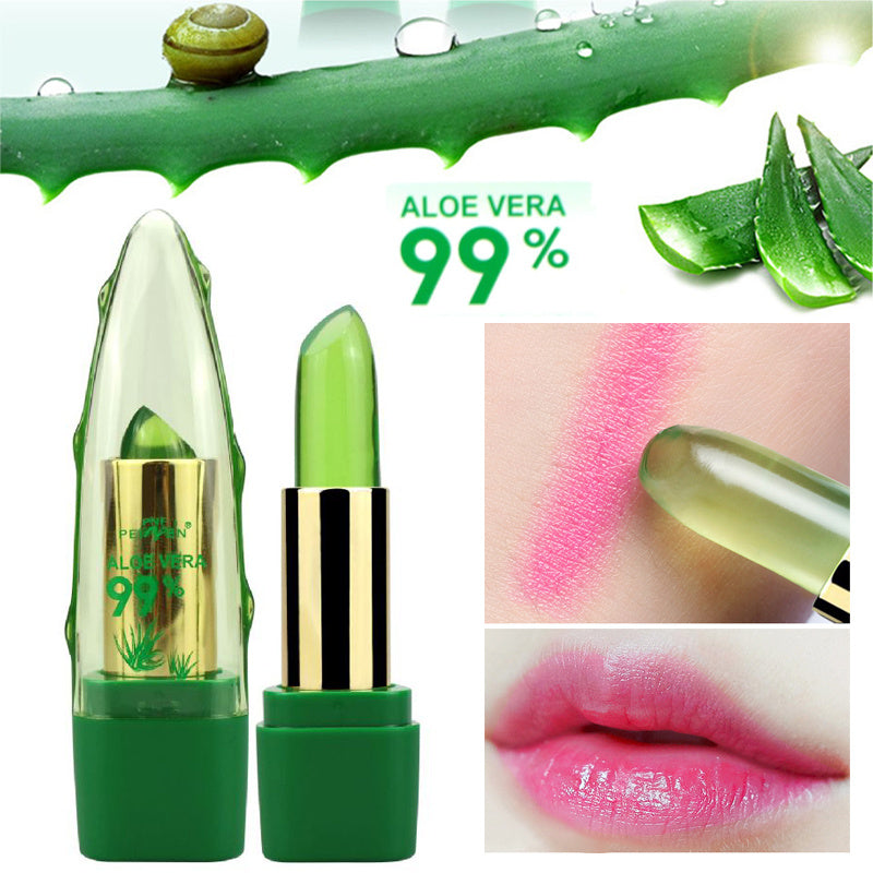 Aloe Vera Color Changing Lipstick โ Moisturizing Gloss & Lip Balm for Dry, Chapped Lips