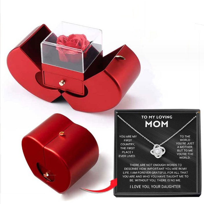 Eternal Rose Apple Jewelry Box โ A Gift of Love, Beauty & Surprise