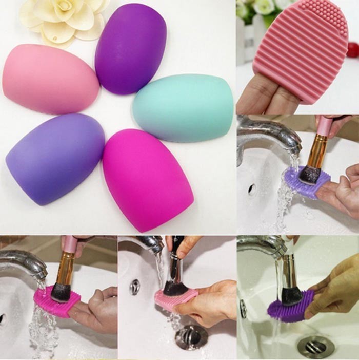 Silicone Brush Cleaning Egg – Lightweight Scrubber for Makeup Tools