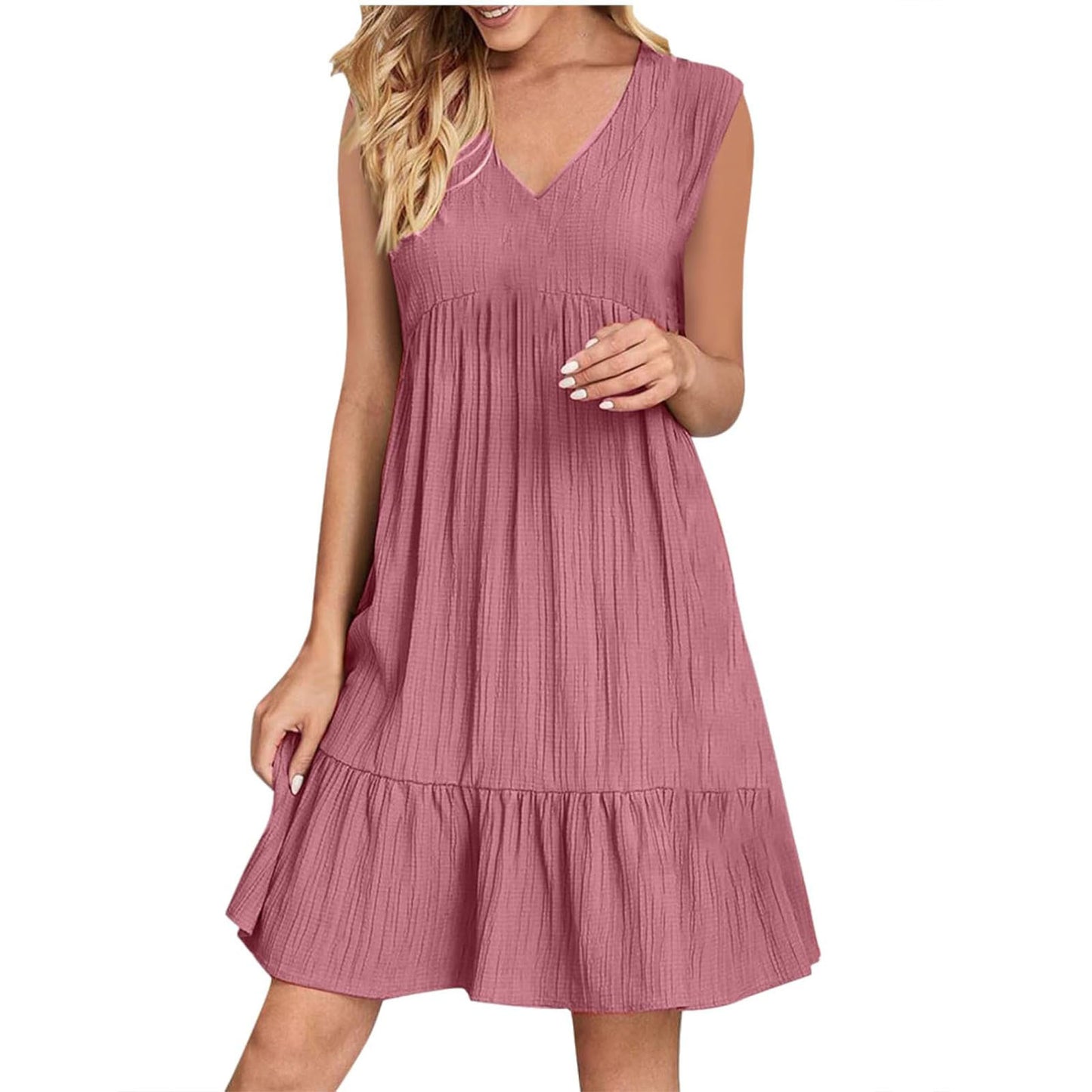 V-neck Niche Design Casual Elegant Lines Dress