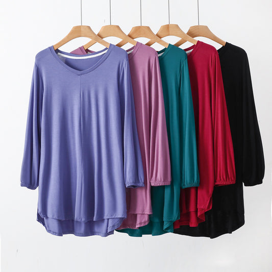 Modal Thin Plus Size Loose Long Sleeve Pajamas