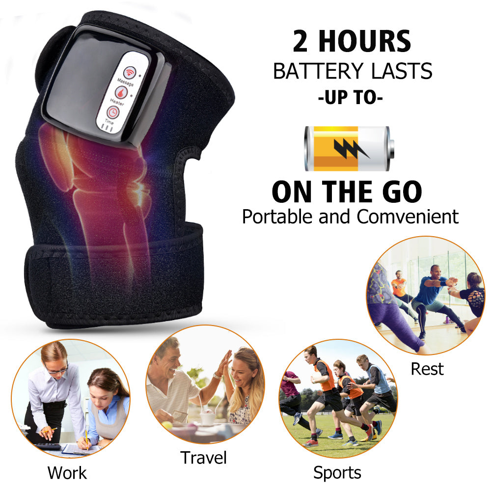 Electric Infrared Heating Knee & Elbow Massager – Vibration Therapy Wrap for Joint Support & Pain Relief
