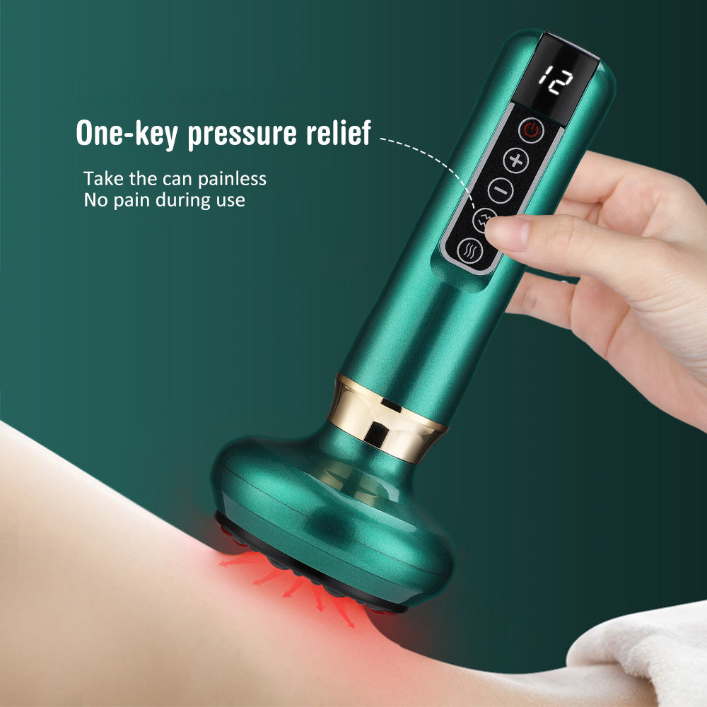 Electric Vacuum Cupping Massager – 3-in-1 Therapy for Relaxation, Slimming & Recovery