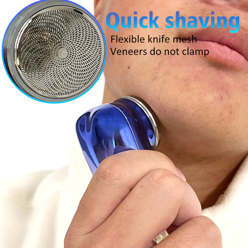 Portable Mini Electric Face Shaver – Cordless USB Rechargeable Razor for Men, Wet & Dry Use