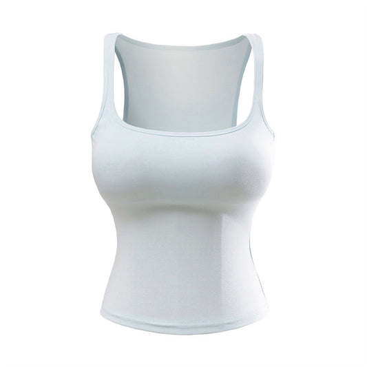 New Solid Color Summer Slim Fit Comic Chest Pad U-neck Vest-style Sling