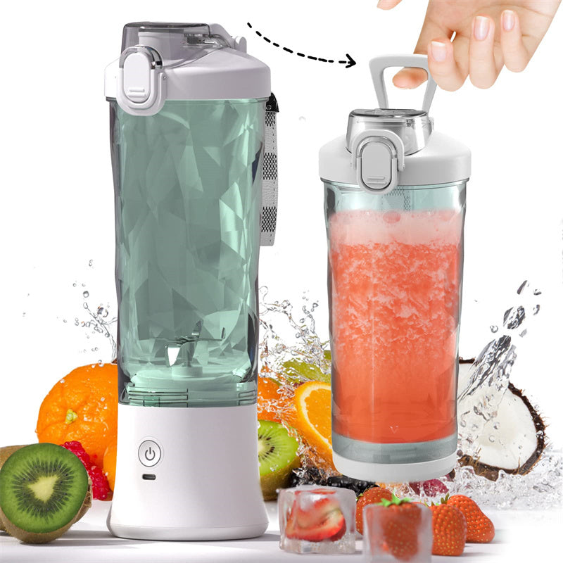 Portable Blender Juicer – Personal 600ml Mini Blender for Shakes & Smoothies with 6-Blade Stainless Steel, USB Type-C Rechargeable