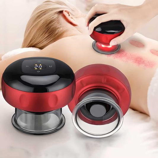 Electric Cupping Therapy Machine – 12-Level Temperature & Suction Settings with Hot Compress Mode