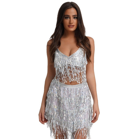 Belly Dance Costume Sexy Tassel Dance Dress