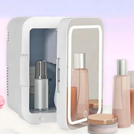 Mini Cosmetic Refrigerator – Portable Facial Mask, Skincare & Lipstick Cooler