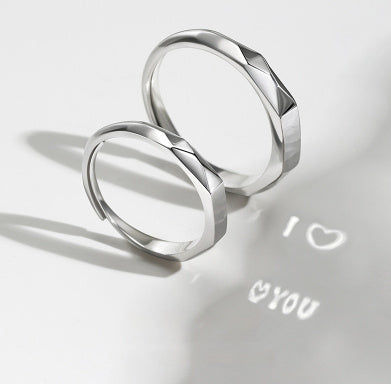 Romantic S925 Silver Love Ring โ Light Reflection Hidden Message Jewelry for Engagement & Gifts