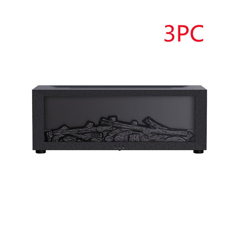 Flame Aromatherapy Diffuser โ 3D Fireplace Effect Humidifier with Colorful LED & Large Fog Output