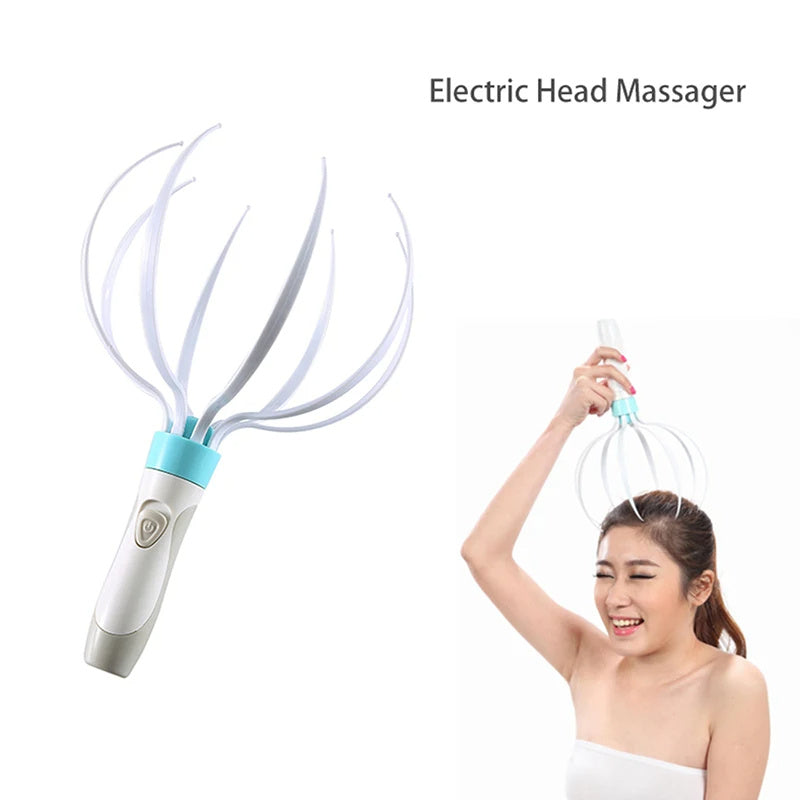 Electric Head Massager โ 8-Claw Scalp Vibration Massage Tool for Relaxation & Body Care