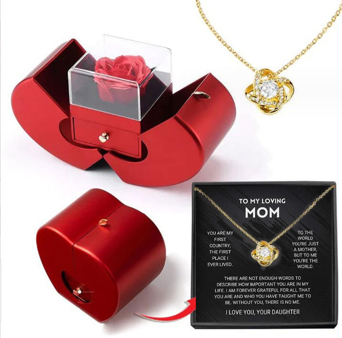 Eternal Rose Apple Jewelry Box โ A Gift of Love, Beauty & Surprise
