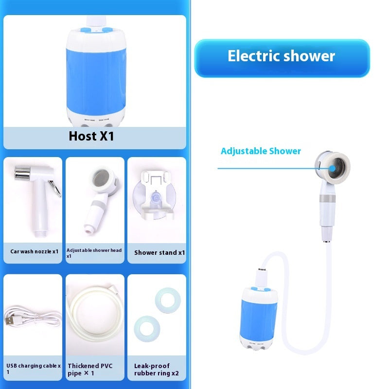 Portable Outdoor Camping Shower – Rechargeable 5000mAh Electric Shower with Adjustable Spray for Travel & Hiking