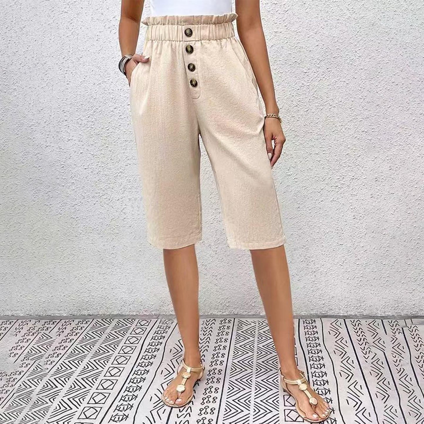 Fashion Solid Color Women's Casual Pants Shorts