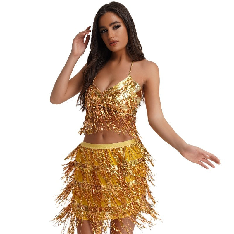Belly Dance Costume Sexy Tassel Dance Dress