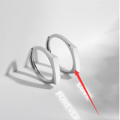 Romantic S925 Silver Love Ring โ Light Reflection Hidden Message Jewelry for Engagement & Gifts