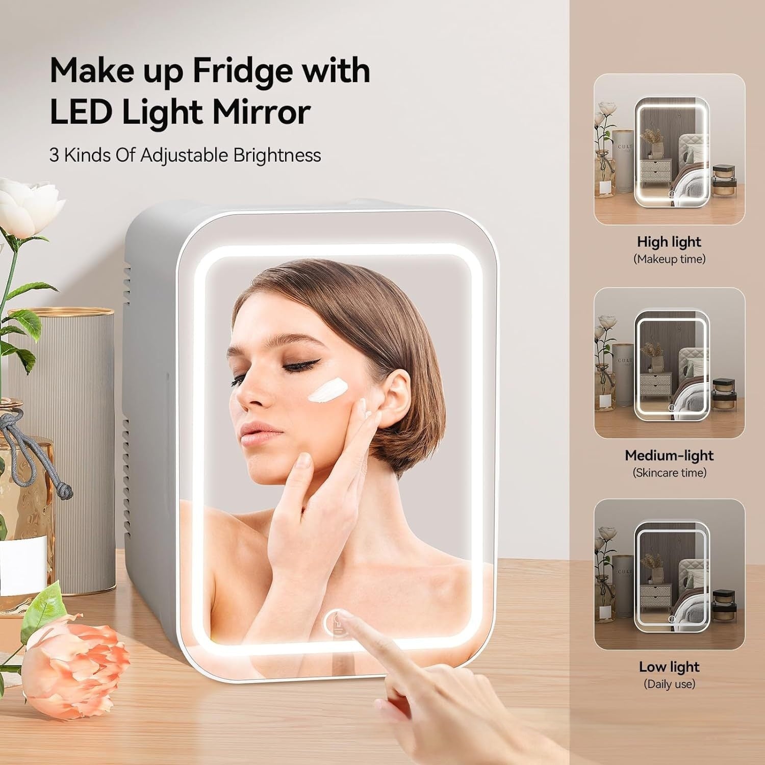 Mini Cosmetic Refrigerator – Portable Facial Mask, Skincare & Lipstick Cooler