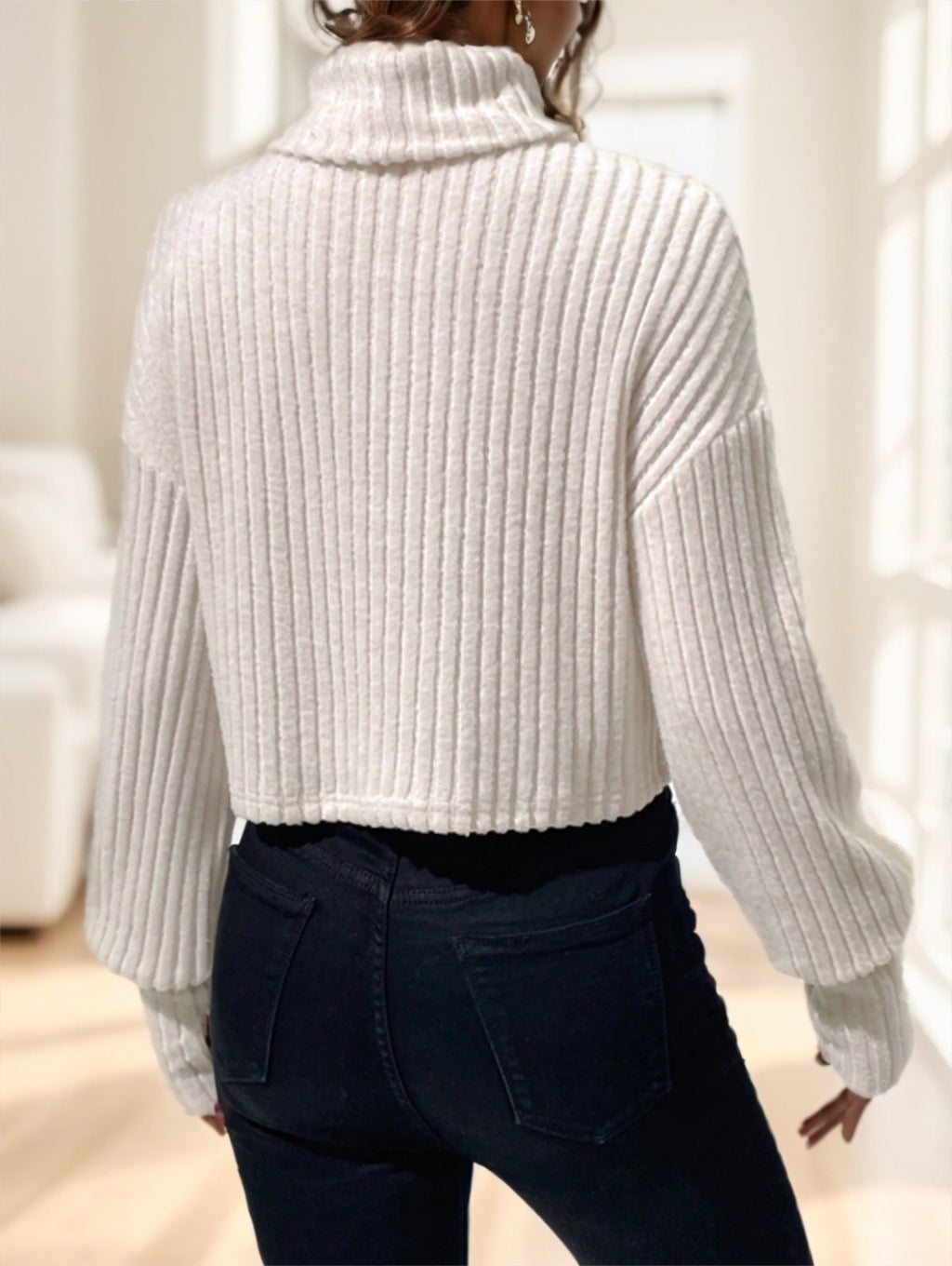 Essnce Turtleneck Drop Shoulder Tee