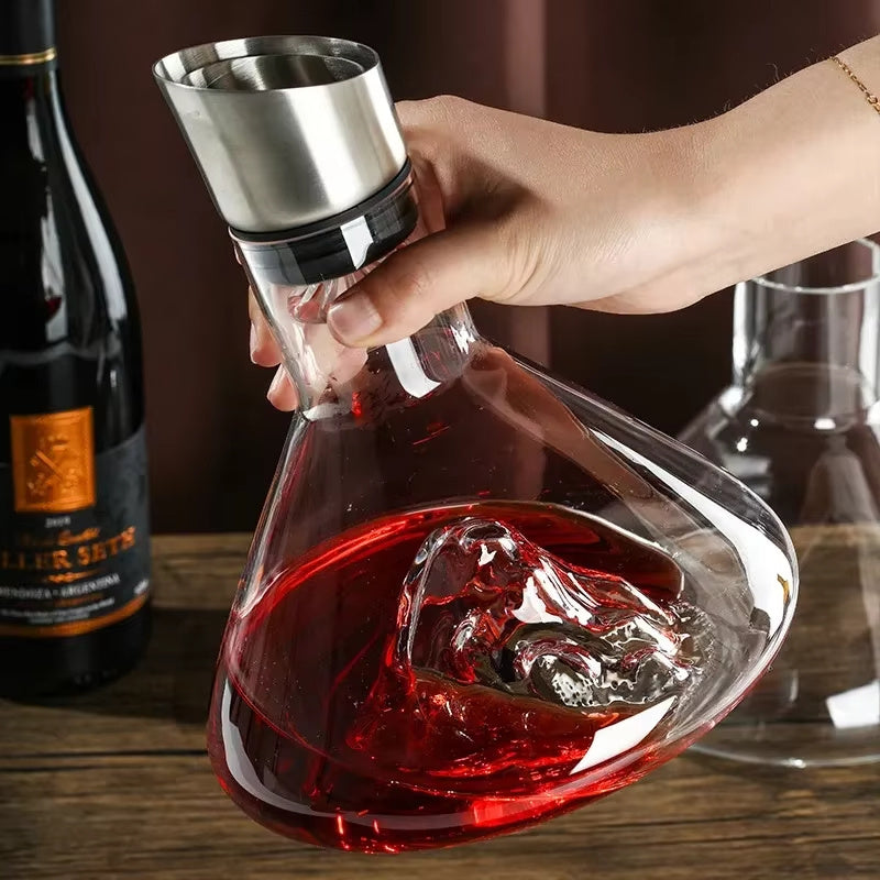 Transparent Iceberg Wine Dispenser – Quick Decanter with Waterfall Pouring Effect