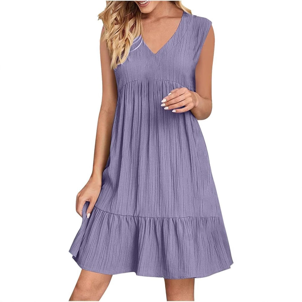 V-neck Niche Design Casual Elegant Lines Dress