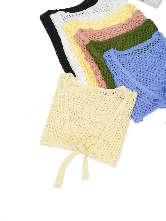 Cardigan Hollow Knitted Short Top Shawl