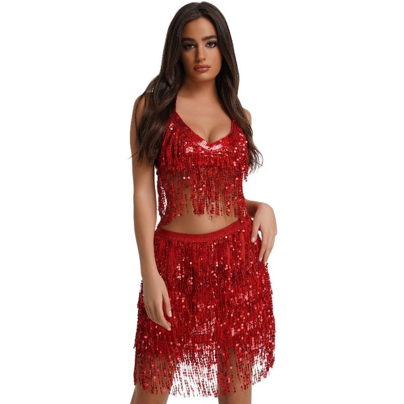 Belly Dance Costume Sexy Tassel Dance Dress