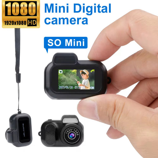 Retro Mini Camera with Screen – 1080P HD Portable Indoor/Outdoor Video Camera
