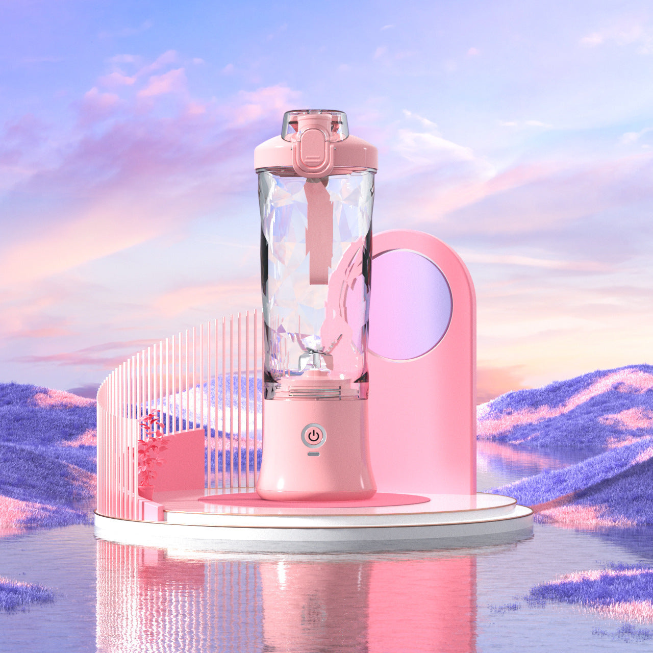 Portable Blender Juicer – Personal 600ml Mini Blender for Shakes & Smoothies with 6-Blade Stainless Steel, USB Type-C Rechargeable