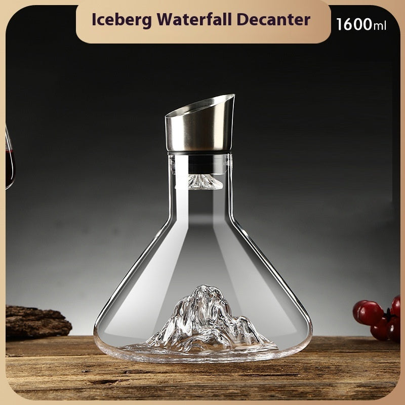 Transparent Iceberg Wine Dispenser – Quick Decanter with Waterfall Pouring Effect
