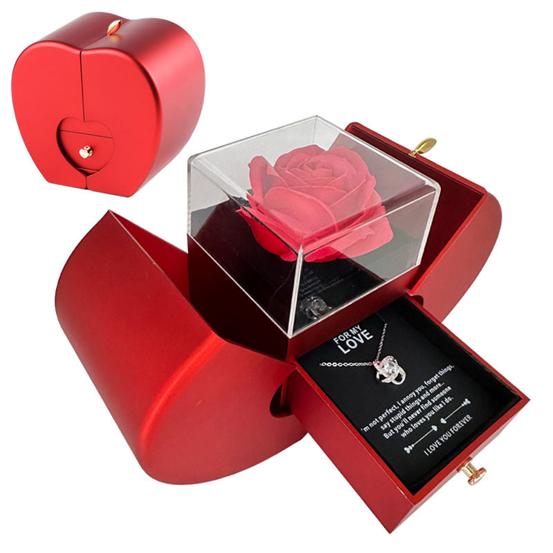 Eternal Rose Apple Jewelry Box – A Gift of Love, Beauty & Surprise