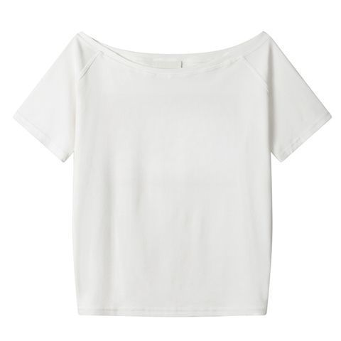 High-end Loose Oblique Shoulder Tops Short Sleeve Women