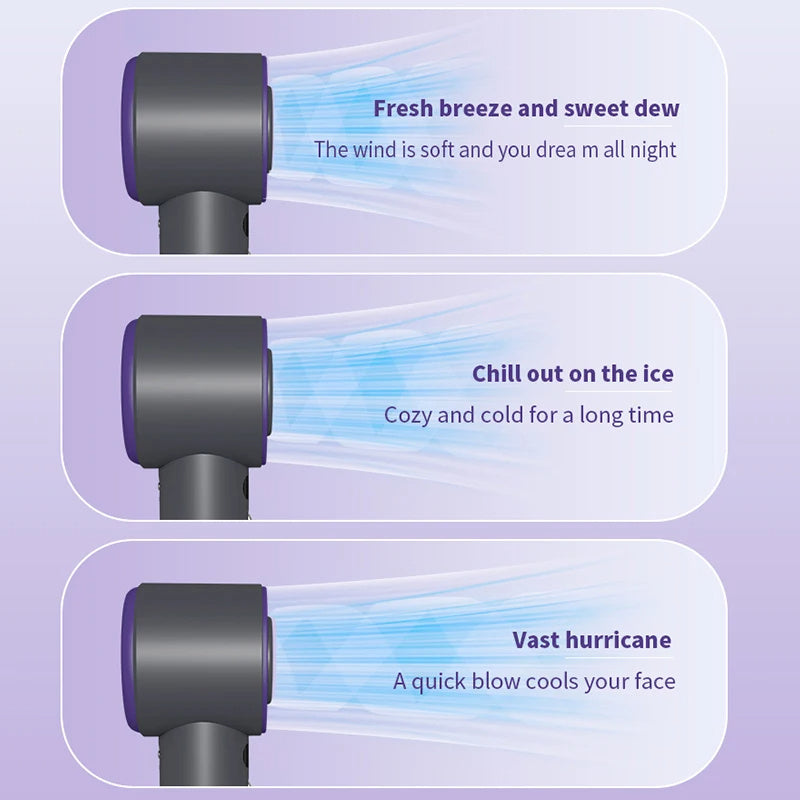 Portable Handheld Turbo Fan with Cooling Technology – 3000mAh Rechargeable Battery | Cold Compress + Adjustable Wind Speeds | Mini USB Personal Fan for Summer Relief